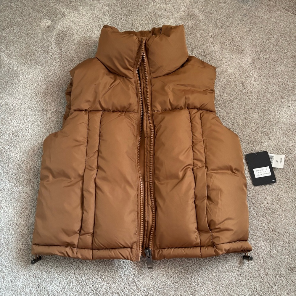 Brown Puffer Vest